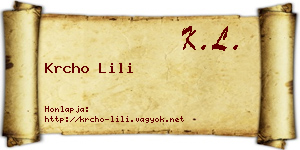 Krcho Lili névjegykártya